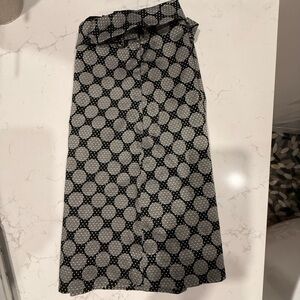 The Limited Black and White Polka Dot Pencil Skirt